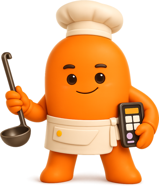 Der Wirtero-Küchenchef präsentiert die Plattform: Kochlöffel in der einen, Tablet in der anderen Hand.
